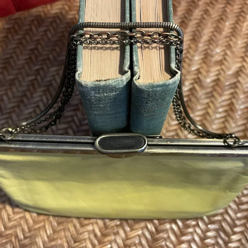 Vintage HOBO International Yellow Leather Clutch - Picture 3 of 7